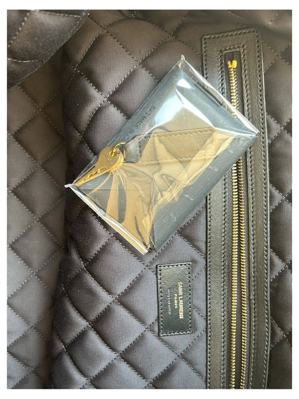 Saint Laurent YSL monogram ES giant Black Quilted Leather travel bag made Italy